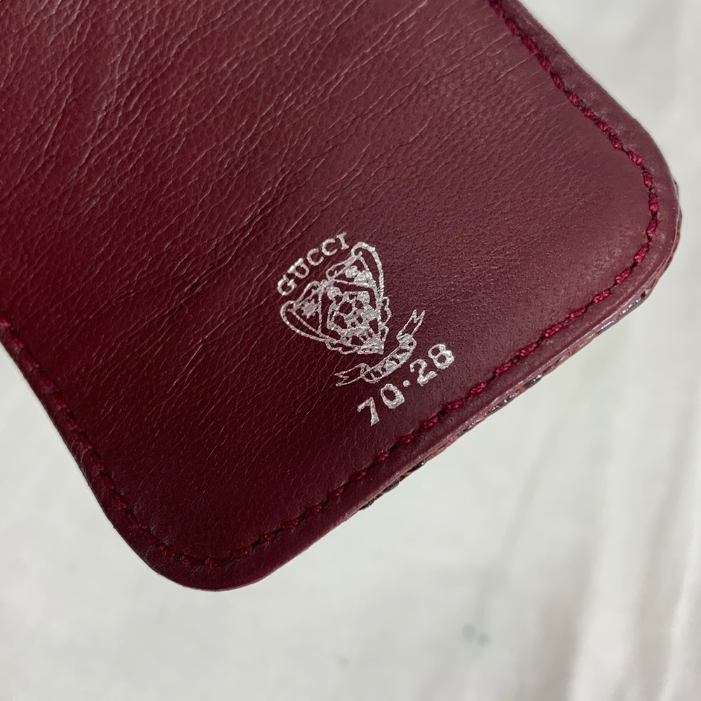 GUCCI Wide Burgundy Lizard and Leather Belt 70-28 - Picture 10 of 12